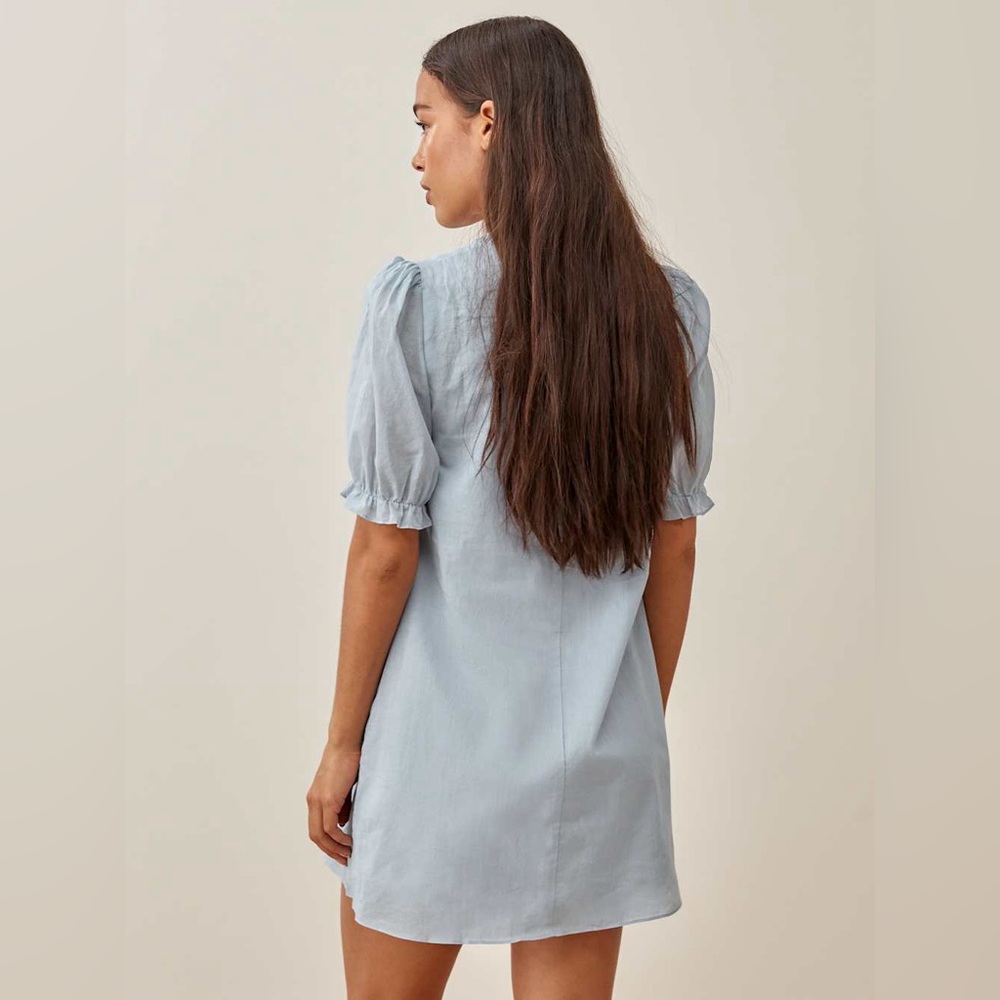 Reformation Light Blue Folly Dress *FLAWED* - Size Small - Picture 3 of 13